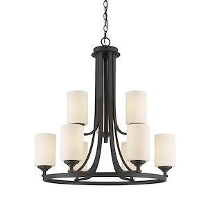 Hardman Boulevard - 9 Light Chandelier in Fusion Style - 26.25 Inches Wide by 28.38 Inches High - 1258427