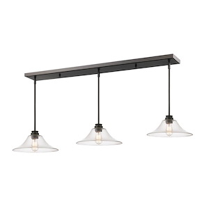 Harvey Passage-3 Light Island/Billiard in Utilitarian Style-14 Inches Wide by 6.13 Inches High - 1260266