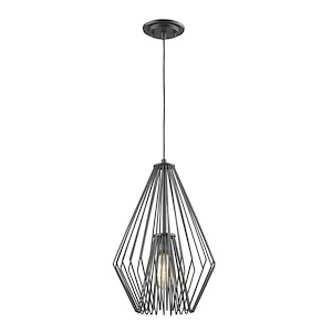 Calder Alley - 1 Light Mini Pendant in Modern Style - 12.25 Inches Wide by 18.5 Inches High - 1261614