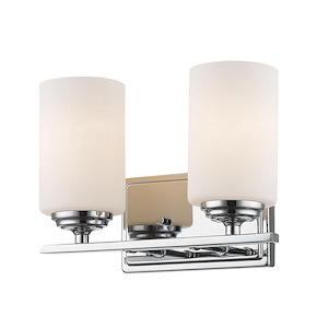 Hardman Boulevard - 2 Light Vanity Light in Fusion Style - 11.38 Inches Wide by 8.5 Inches High - 1260465