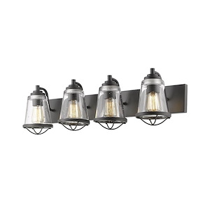 Fir Approach - 4 Light Vanity Light Fixture in Contemporary Style - 32 Inches Wide by 8.88 Inches High - 1260013