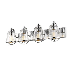 Fir Approach - 4 Light Vanity Light In Coastal Style-8.88 Inches Tall and 32 Inches Wide - 1260518