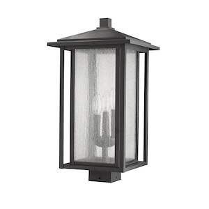 Temple Chase - 3 Light Outdoor Post Mount Lantern in Urban Style - 11 Inches Wide by 22.44 Inches High - 1262649