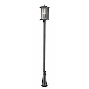 Temple Chase - 3 Light Outdoor Post Mount Lantern in Urban Style - 11 Inches Wide by 118.44 Inches High - 1260983