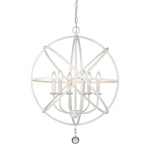 Banks Sidings - 6 Light Chandelier in Transitional Style - 24 Inches Wide by 29.63 Inches High - 1261049