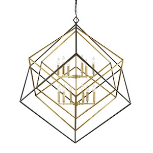 Pollard Leaze - 12 Light Chandelier in Linear Style - 47.5 Inches Wide by 50.5 Inches High - 1262819