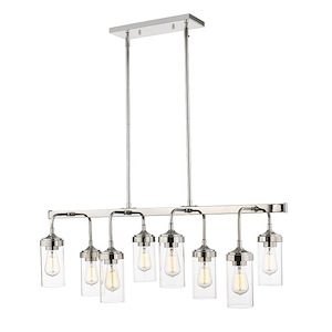 Ash Acres - 8 Light Pendant in Industrial Style - 40 Inches Wide by 14.5 Inches High - 1262915