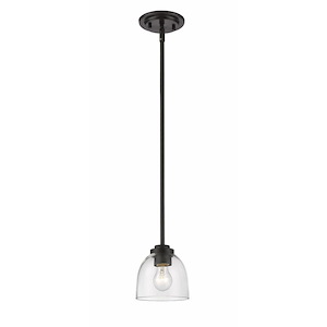 Hall Cliffe Rise - 1 Light Mini Pendant in Fusion Style - 6 Inches Wide by 5 Inches High - 1260539