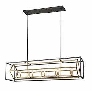 Pollard Leaze-10 Light Island/Billiard in Linear Style-13 Inches Wide by 13 Inches High - 1260917