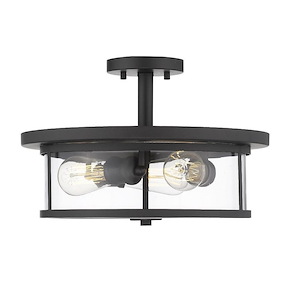 Walton Farm - 3 Light Semi-Flush Mount in Transitional; Style - 15.75 Inches Wide by 11 Inches High - 1258308