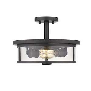 Walton Farm - 2 Light Semi-Flush Mount in Transitional; Style - 13.75 Inches Wide by 9.75 Inches High - 1261318