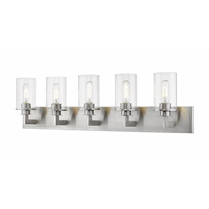 Walton Farm - 5 Light Vanity Light Fixture in Art Moderne Style - 38.75 Inches Wide by 10.25 Inches High - 1259823