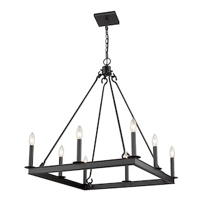 Woodrow Way - 8 Light Chandelier in Metropolitan Style - 26 Inches Wide by 31.5 Inches High - 1259966
