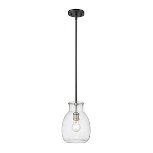 Glencoe Ridings - 1 Light Mini Pendant in Craftsman Industrial Style - 8 Inches Wide by 11 Inches High - 1259247