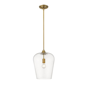 Burton Link - 1 Light Pendant in Shabby Chic Style - 12 Inches Wide by 16.25 Inches High - 1262121