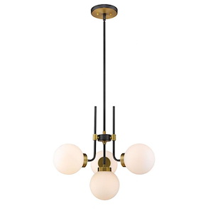 Lord Esplanade - 4 Light Chandelier in Retro Style - 22 Inches Wide by 97.75 Inches High - 1257394