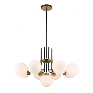 Lord Esplanade - 9 Light Chandelier in Retro Style - 32 Inches Wide by 97.75 Inches High - 1259851