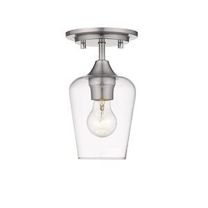 Burton Link - 1 Light Flush Mount in Shabby Chic Style - 5.5 Inches Wide by 9.5 Inches High - 1260860