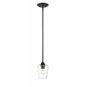 Burton Link - 1 Light Mini Pendant in Shabby Chic Style - 5.5 Inches Wide by 7.5 Inches High - 1257679