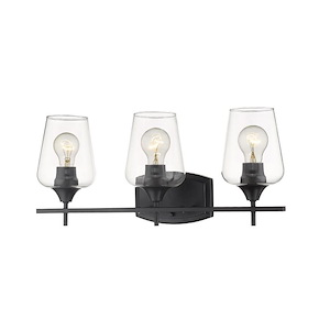 Burton Link - 3 Light Vanity Light Fixture in Shabby Chic Style - 21.5 Inches Wide by 9.5 Inches High - 1261428