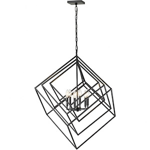 Pollard Leaze - 6 Light Chandelier In Contemporary Style-38 Inches Tall and 35.5 Inches Wide - 1260924