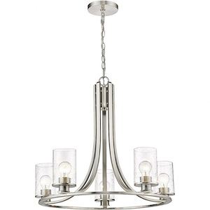 Beaufort Las - 5 Light Chandelier In Transitional Style-24 Inches Tall and 27 Inches Wide - 1259219