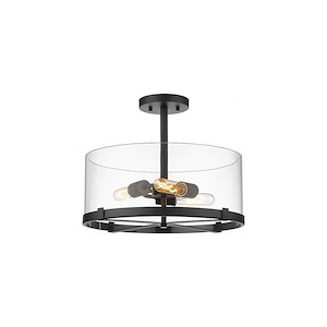 Northcote Drove - 3 Light Semi-Flush Mount In Transitional Style-13.5 Inches Tall and 16.5 Inches Wide - 1259944