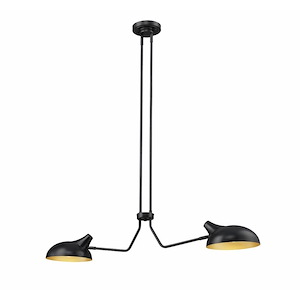Darley Ground - 2 Light Island In Mid-Century Modern Style-8.25 Inches Tall and 9.5 Inches Wide - 1287324