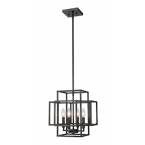 Overton Wharf - 4 Light Pendant In Modern Style-14 Inches Tall and 14 Inches Wide - 1290281