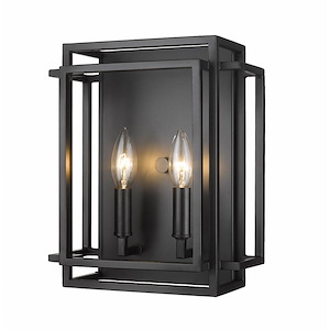 Overton Wharf - 2 Light Wall Sconce In Modern Style-12 Inches Tall and 10 Inches Wide - 1290286