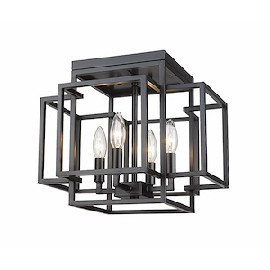 Overton Wharf - 4 Light Flush Mount In Modern Style-11.75 Inches Tall and 14 Inches Wide - 1290292