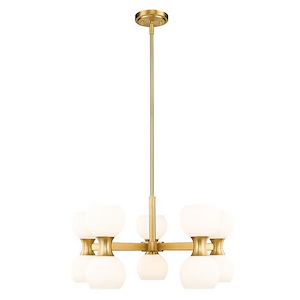 Lilac Crescent 10 Light Chandelier 12.75 x 25 Inches Wide - 1378304