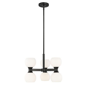 Lilac Crescent 6 Light Chandelier 12.75 x 18 Inches Wide - 1378413