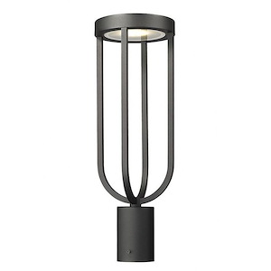 Monument Hollow - 12W 1 LED Outdoor Post Mount In Industrial Style-21 Inches Tall and 7 Inches Wide - 1327564