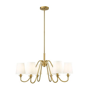 Bay Highway - 6 Light Chandelier In Industrial Style-17 Inches Tall and 32 Inches Wide - 1327522