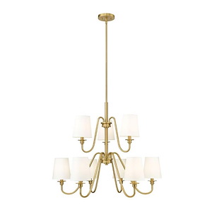 Bay Highway - 9 Light Chandelier In Industrial Style-27.5 Inches Tall and 32 Inches Wide - 1327525