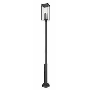 Ford Court 4 Light Outdoor Post Mount 122.25 Inch Tall and 12 Inch Wide - 1378795