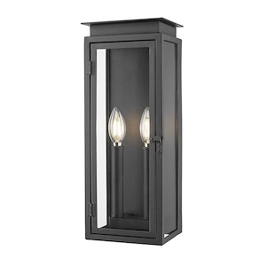 Ford Court 2 Light Outdoor Wall Mount 16.5 Inch Tall and 6.5 Inch Wide - 1378707
