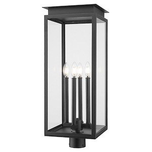 Ford Court 4 Light Outdoor Post Mount 27.5 Inch Tall and 10.5 Inch Wide - 1378811