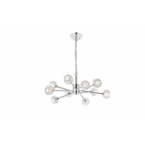 Roman Grove - 10 Light Pendant In Modern Style-12 Inches Tall and 30 Inches Wide - 1299709