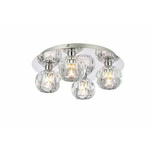 Roman Grove - 4 Light Flush Mount In Modern Style-4 Inches Tall and 14 Inches Wide - 1299743