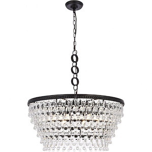 Lambert Avenue  - 6 Light Chandelier In Contemporary Style-14 Inches Tall and 28 Inches Wide - 1305560