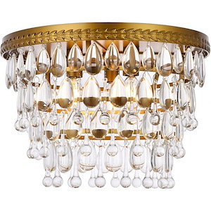 Lambert Avenue  - 3 Light Flush Mount In Contemporary Style-10 Inches Tall and 15 Inches Wide - 1305324