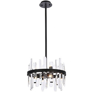Lingfield Ground - 8 Light Round Pendant In Modern Style-12 Inches Tall and 16 Inches Wide - 1305451