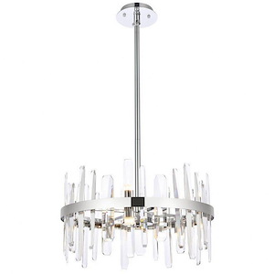 Lingfield Ground - 10 Light Round Pendant In Modern Style-12 Inches Tall and 20 Inches Wide - 1305175