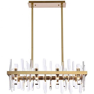 Lingfield Ground - 16 Light Rectangular Chandelier In Modern Style-12 Inches Tall and 12 Inches Wide - 1305452