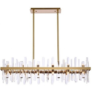 Lingfield Ground - 24 Light Rectangular Chandelier In Modern Style-12 Inches Tall and 12 Inches Wide - 1305342