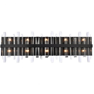 Lingfield Ground - 10 Light Bath Vanity In Modern Style-12 Inches Tall and 5 Inches Wide - 1305279