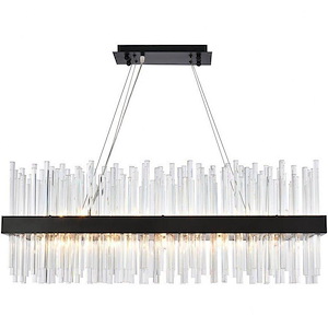 Romney Glade - 20 Light Rectangular Chandelier In Modern Style-13.5 Inches Tall and 12 Inches Wide - 1305371