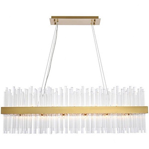 Romney Glade - 24 Light Rectangular Chandelier In Modern Style-13.5 Inches Tall and 12 Inches Wide - 1305460